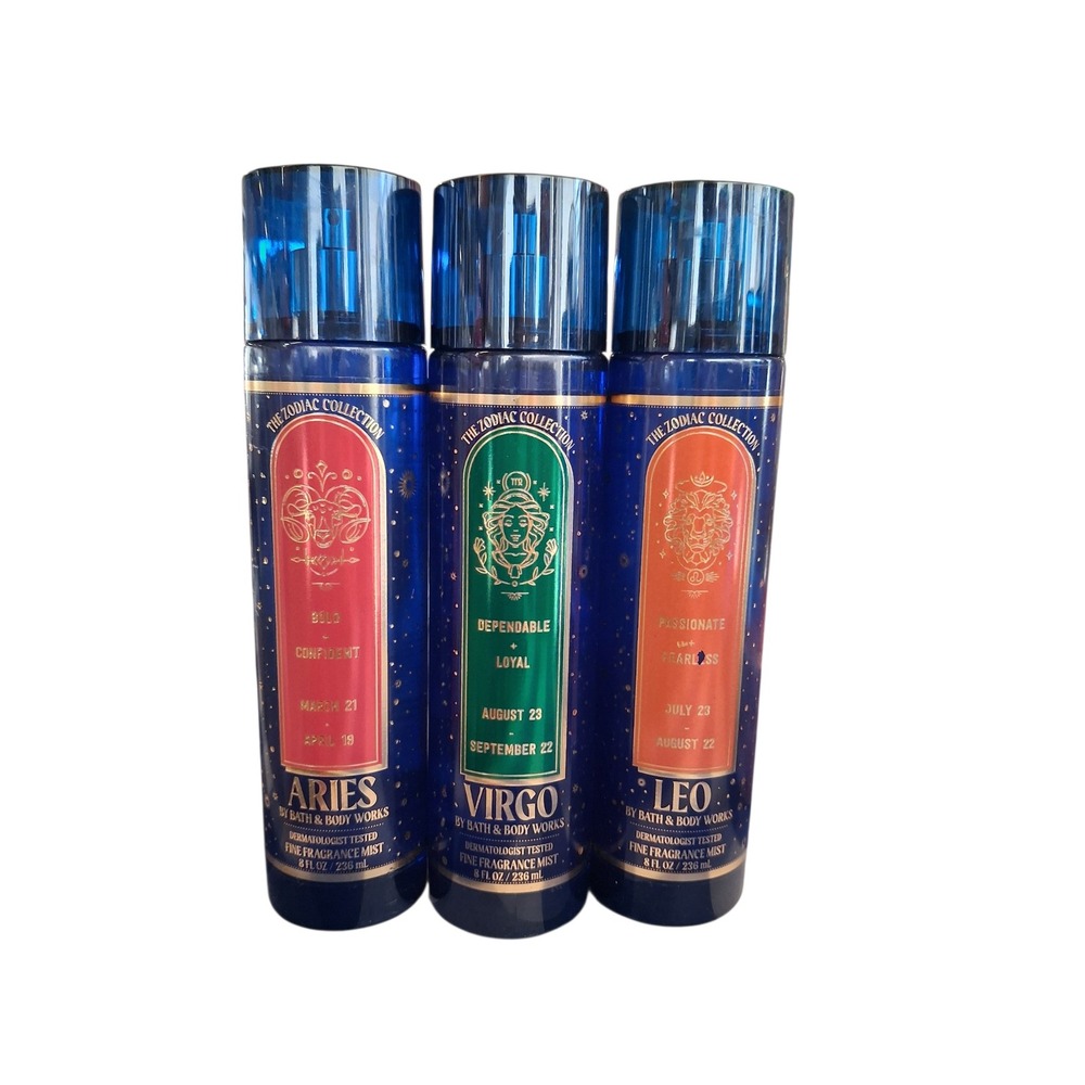 Horoscope Bath & Body Works Women's Aries, Virgo, Leo 3pcs Bundle Full Size NWT